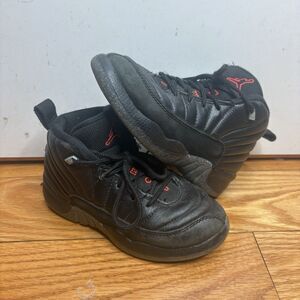 Nike Air Jordan 12 Utility PS 'Grind' Black DM5205-006 Toddler Shoe Size 12c